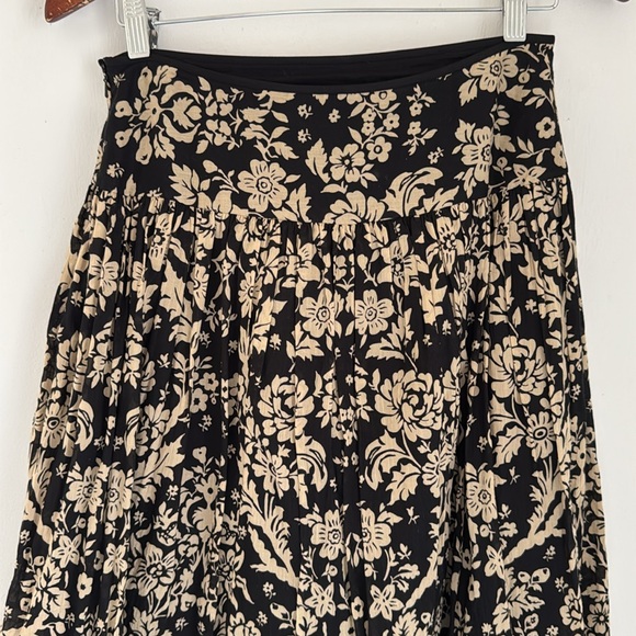 Jones New York Midi Skirt Women’s Small Petite PS Floral Pleated Cotton - Picture 7 of 9